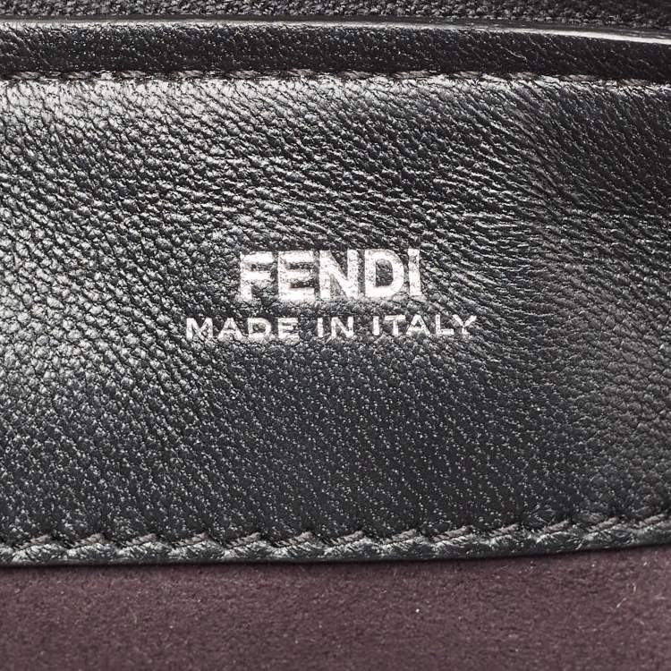 Pre Owned Fendi Black Quilted Leather Small Dotcom Click Top Handle Bag