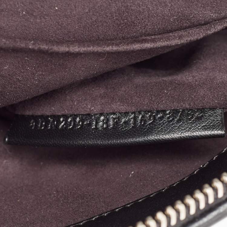 Pre Owned Fendi Black Quilted Leather Small Dotcom Click Top Handle Bag