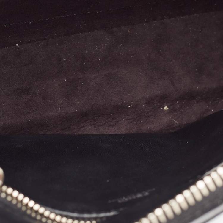 Pre Owned Fendi Black Quilted Leather Small Dotcom Click Top Handle Bag