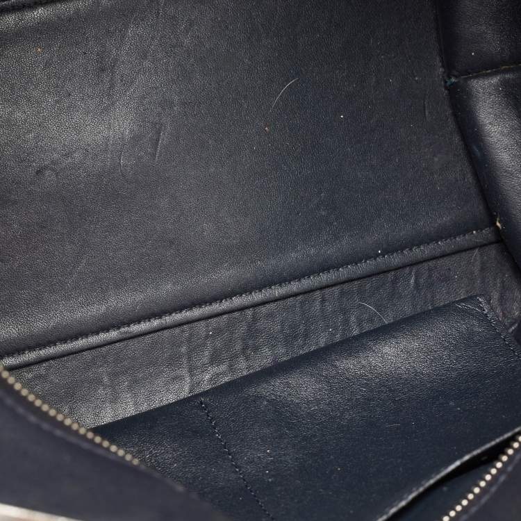 مملوكة مسبقًا Fendi Navy Blue Leather Medium 3Jours Tote