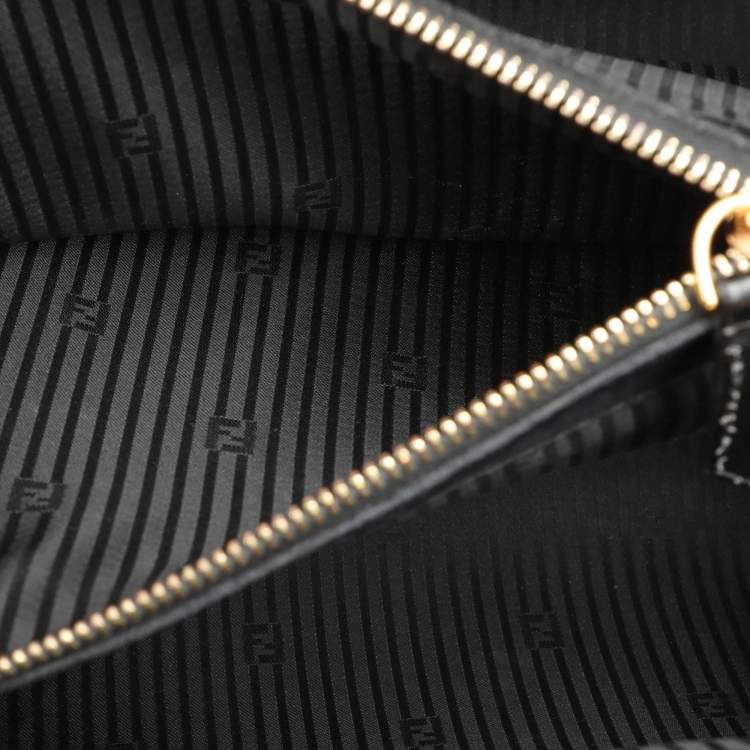 Pre Owned Fendi Black Leather Medium 2Jours Tote