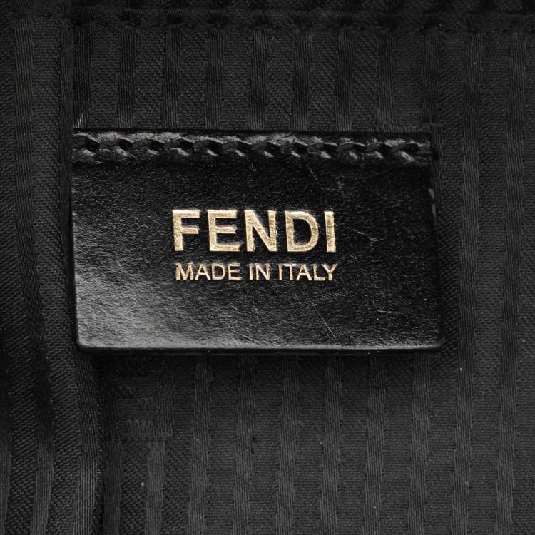 Pre Owned Fendi Black Leather Medium 2Jours Tote