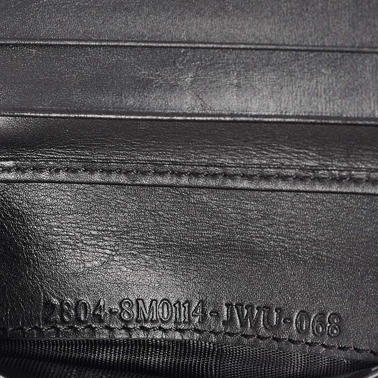 Pre Owned Fendi Black/Tobacco Zucca Canvas and Leather French Wallet
