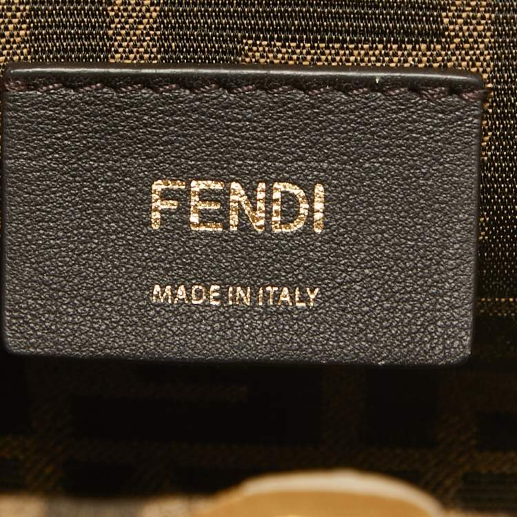 Pre Owned Fendi Grey Leather Small Fendi First Clutch