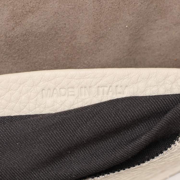 Pre Owned Fendi Beige Selleria Leather Mini Peekaboo Top Handle Bag 