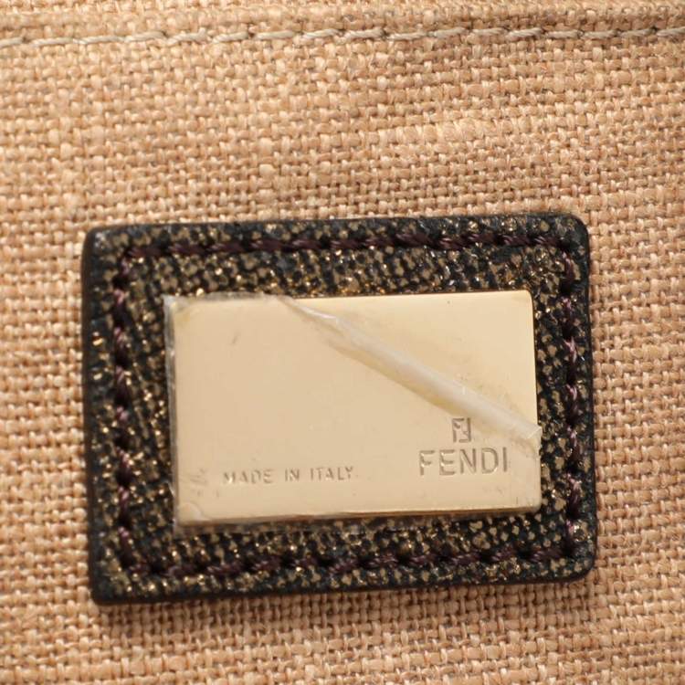 Pre Owned Fendi Tobacco Zucca Canvas and Leather Baby Spy Bag