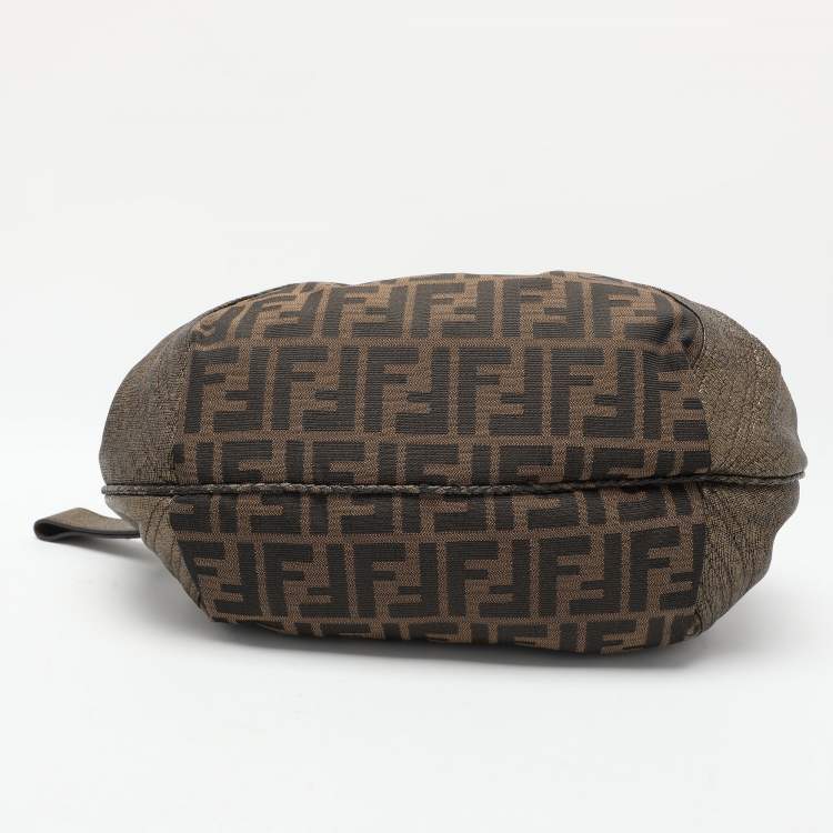Pre Owned Fendi Tobacco Zucca Canvas and Leather Baby Spy Bag