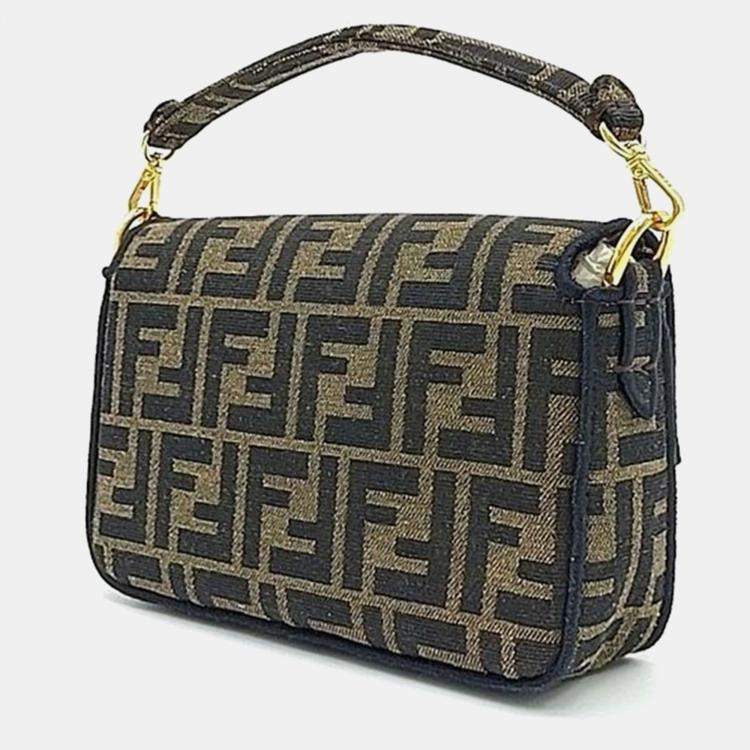 Pre Owned Fendi Zucca baguette bag mini