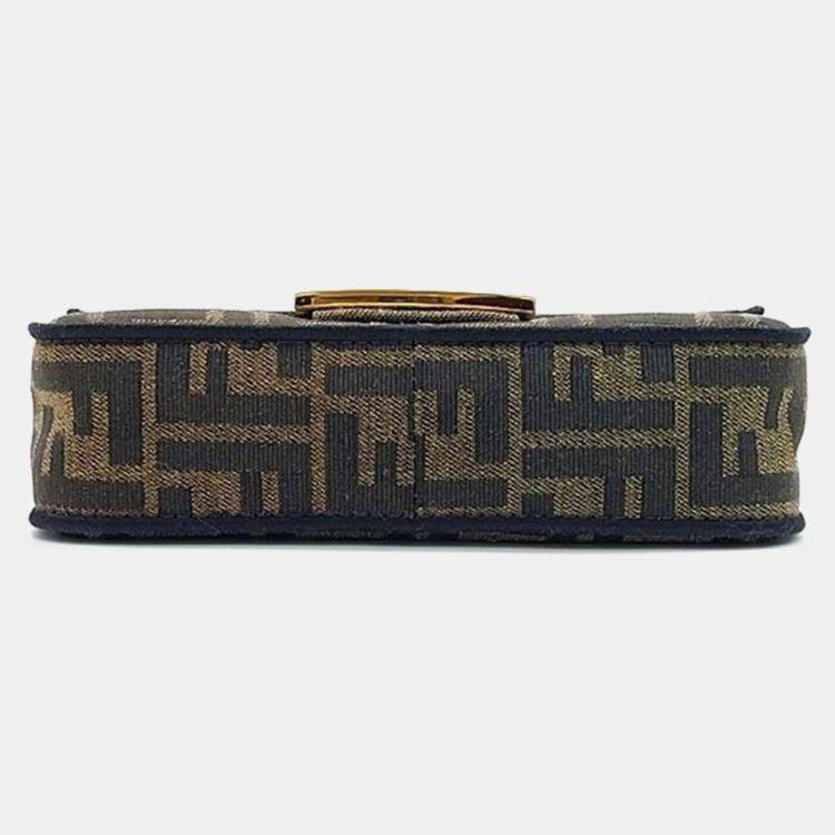 Pre Owned Fendi Zucca baguette bag mini