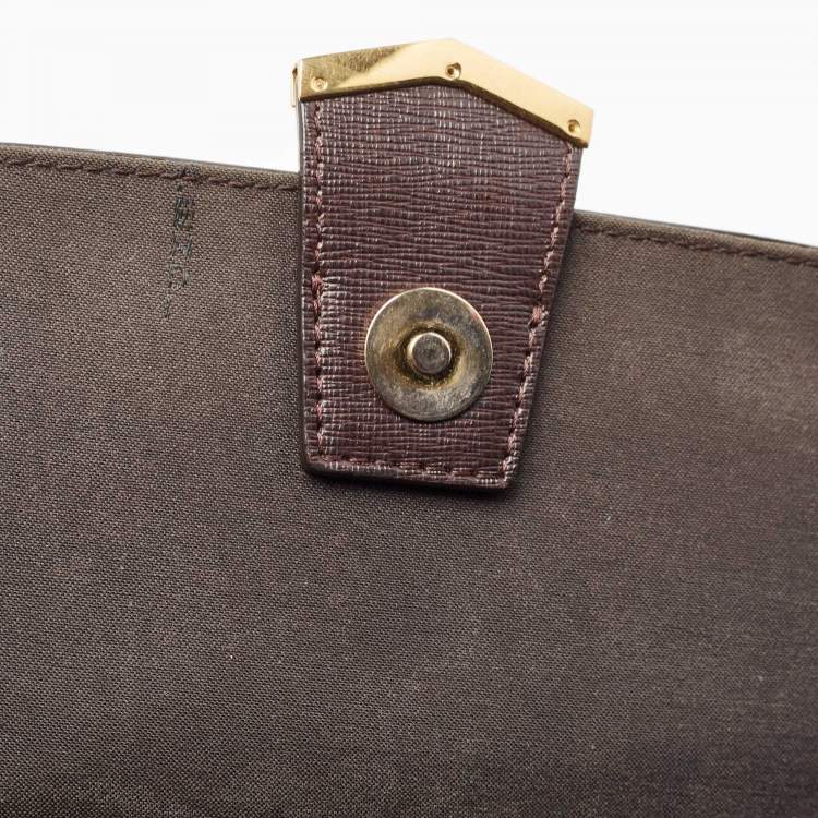مملوكة مسبقًا Fendi Brown Zucca Canvas and Leather Small Demi Jour Top Handle Bag