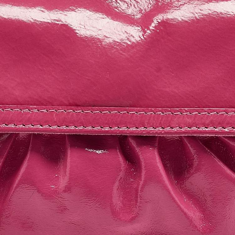 Pre Owned Fendi Pink Patent Leather Mini Chef Bag