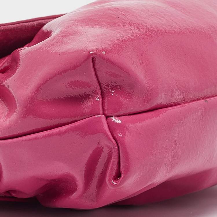 Pre Owned Fendi Pink Patent Leather Mini Chef Bag