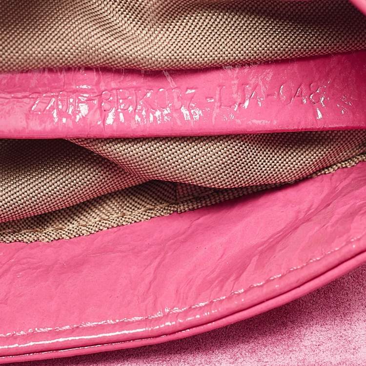 Pre Owned Fendi Pink Patent Leather Mini Chef Bag