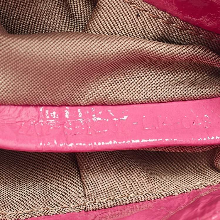 Pre Owned Fendi Pink Patent Leather Mini Chef Bag