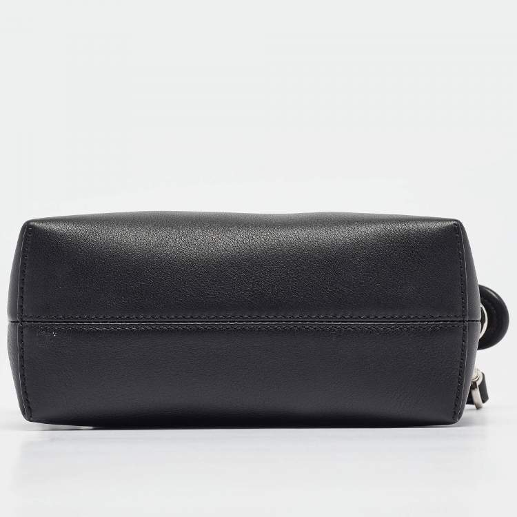 Pre Owned Fendi Black/Brown Leather Mini By The Way Crossbody Bag