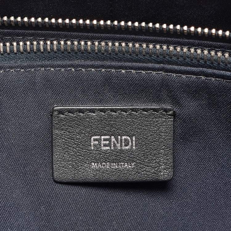 Pre Owned Fendi Blue/Pink Leather Large By The Way Boston Bag
