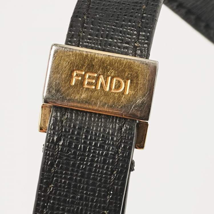 Pre Owned Fendi Black Leather Small 2Jours Tote