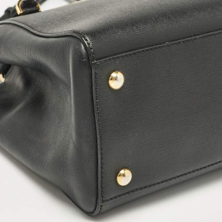 Pre Owned Fendi Black Leather Small 2Jours Tote