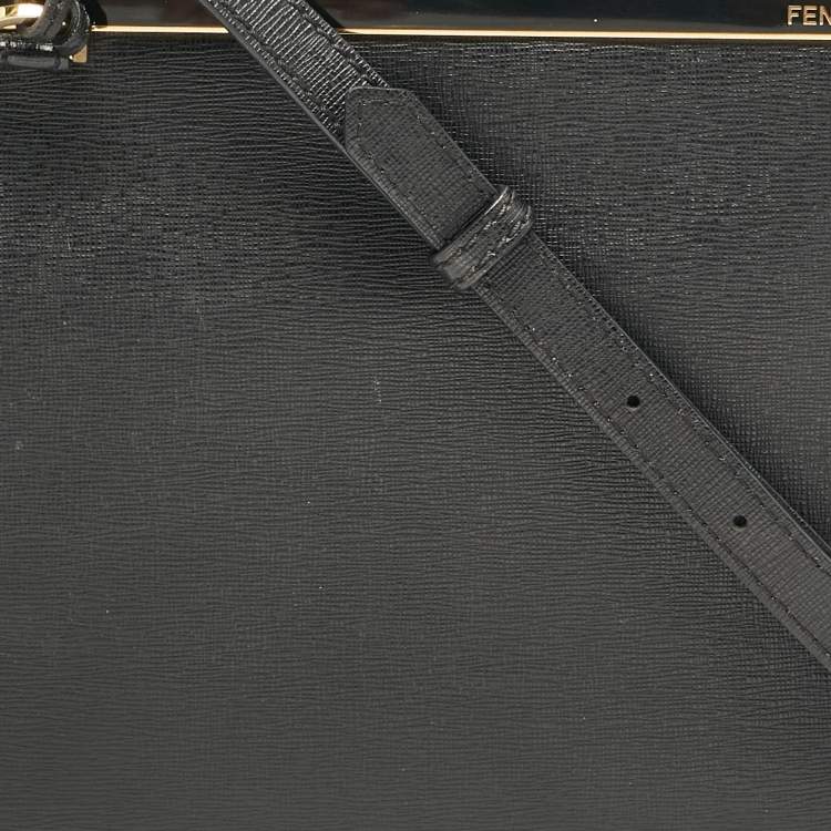 Pre Owned Fendi Black Leather Small 2Jours Tote