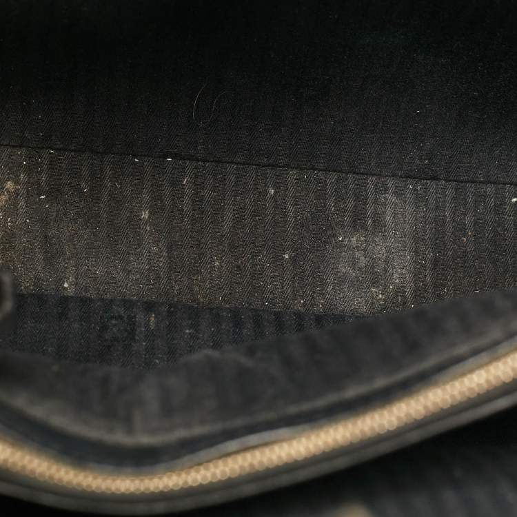 Pre Owned Fendi Black Leather Small 2Jours Tote