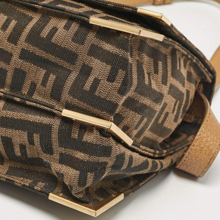 Pre Owned Fendi Tan/Brown Zucca Canvas Classico No.1 Top Handle Bag