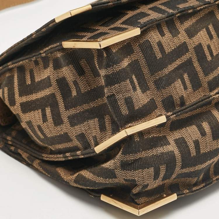 Pre Owned Fendi Tan/Brown Zucca Canvas Classico No.1 Top Handle Bag
