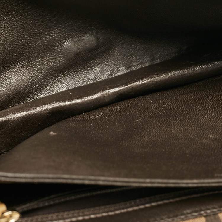 Pre Owned Fendi Tan/Brown Zucca Canvas Classico No.1 Top Handle Bag