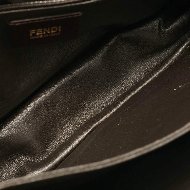 Pre Owned Fendi Tan/Brown Zucca Canvas Classico No.1 Top Handle Bag