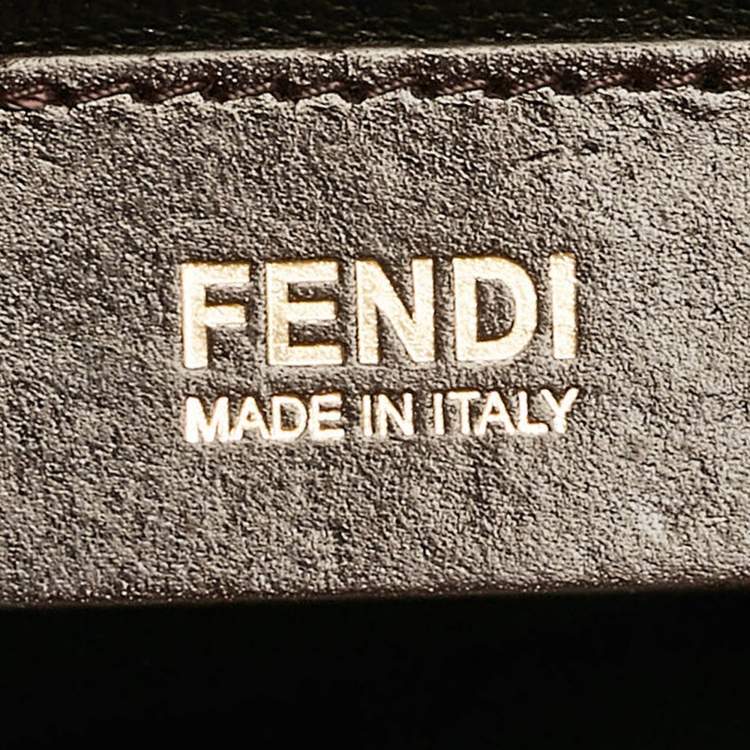 Pre Owned Fendi Tan/Brown Zucca Canvas Classico No.1 Top Handle Bag