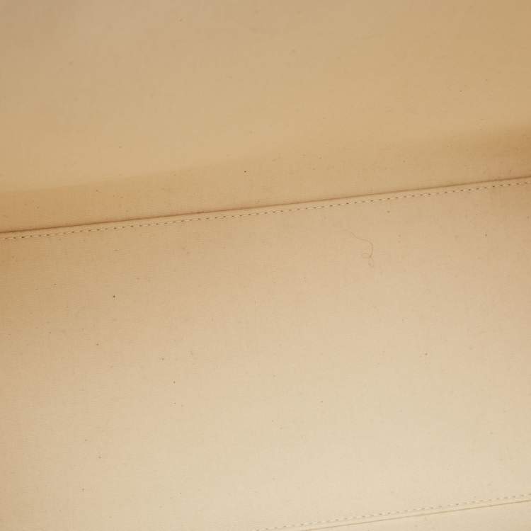 Pre Owned Fendi Black/Off White Canvas and Patent Leather Medium Sunshine Shopper Tote