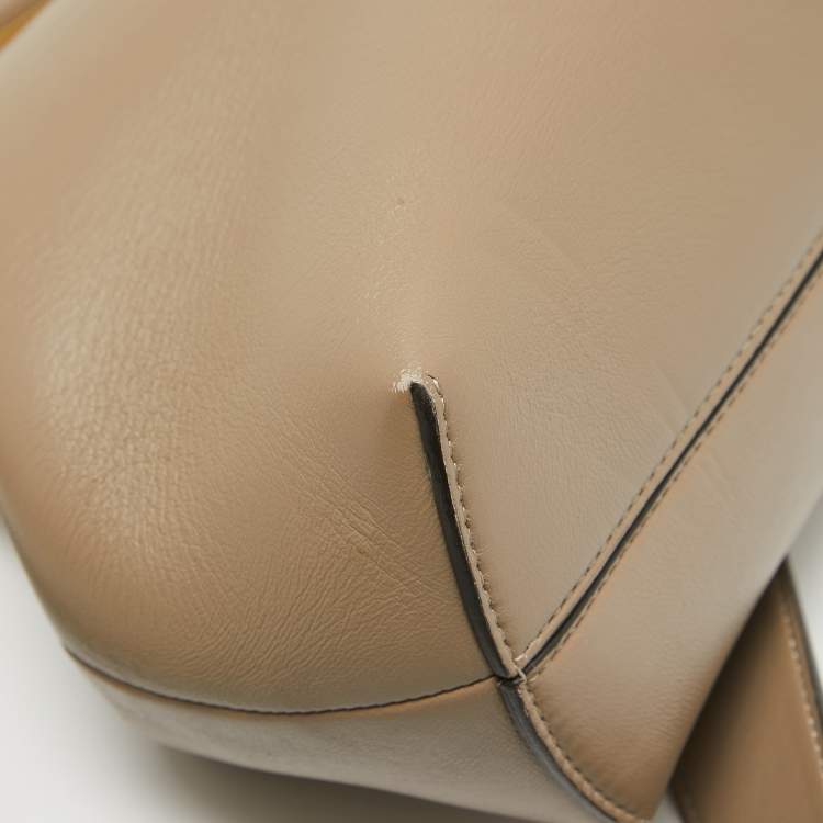 Pre Owned Fendi Beige Leather Medium First Shoulder Bag