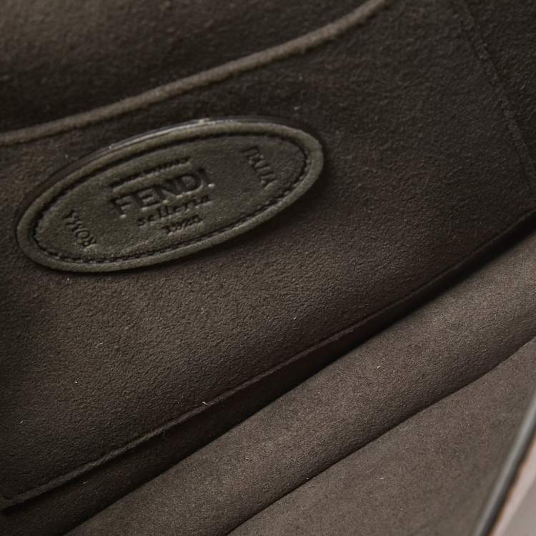 Pre Owned Fendi Old Rose Selleria Leather Messenger Bag