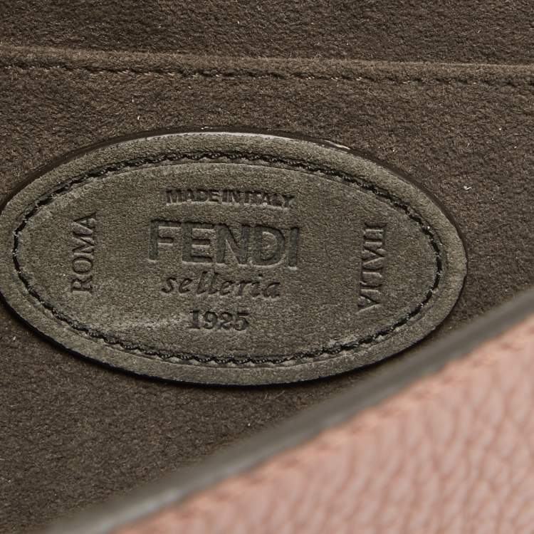 Pre Owned Fendi Old Rose Selleria Leather Messenger Bag