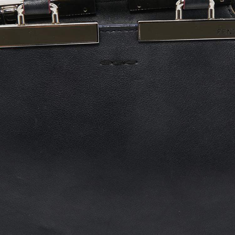 Pre Owned Fendi Black Leather Petite 3Jours Tote