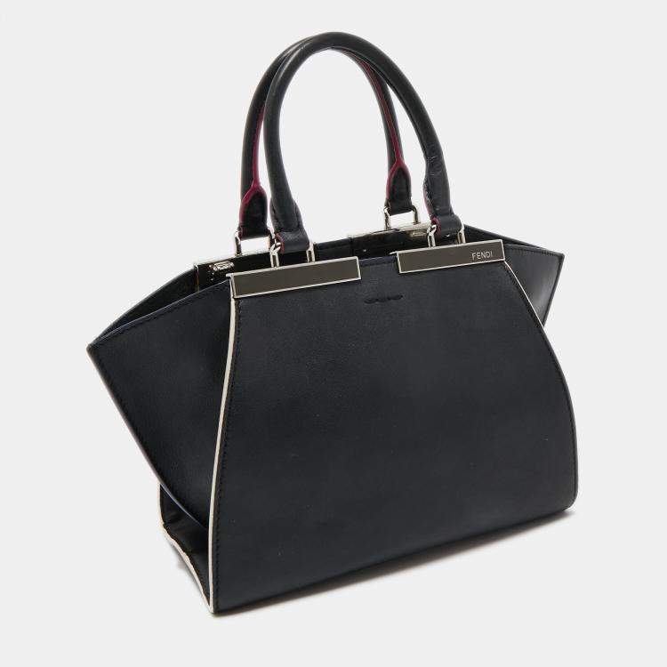 Pre Owned Fendi Black Leather Petite 3Jours Tote