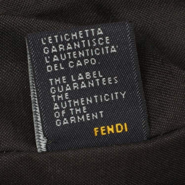 Pre Owned Fendi Black/Brown Patent and Leather B Shoulder Bag