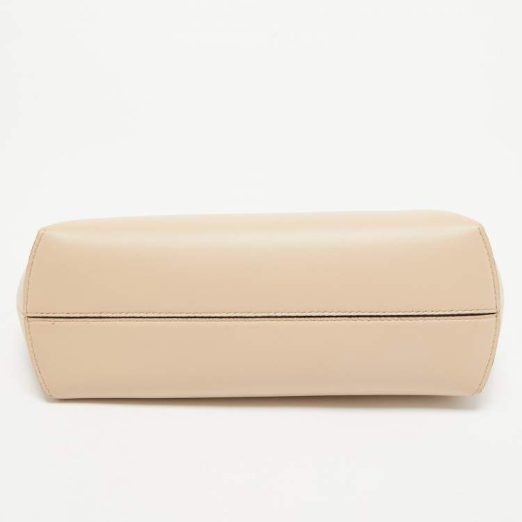 Pre Owned Fendi Peach Leather Small First Shoulder Bag