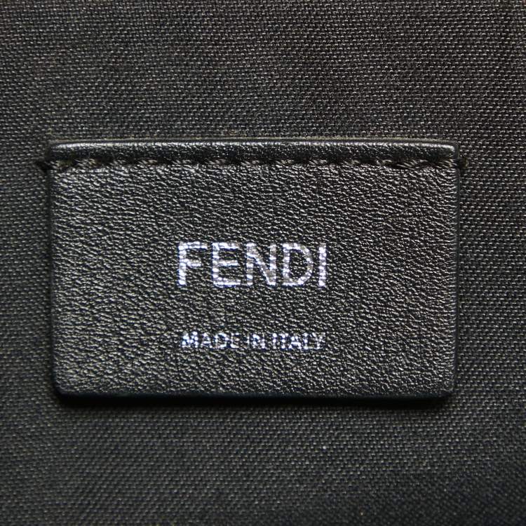 Pre Owned Fendi Black/Beige Leather and Python Small By The Way Shoulder Bag