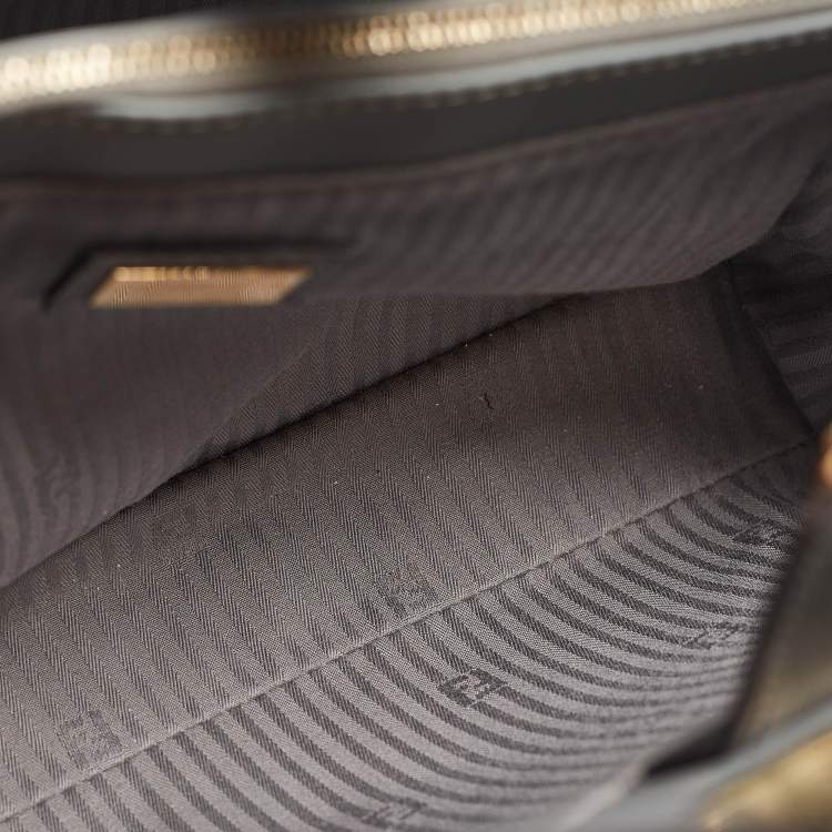 Pre Owned Fendi Grey Leather Petite Sac 2jours Tote