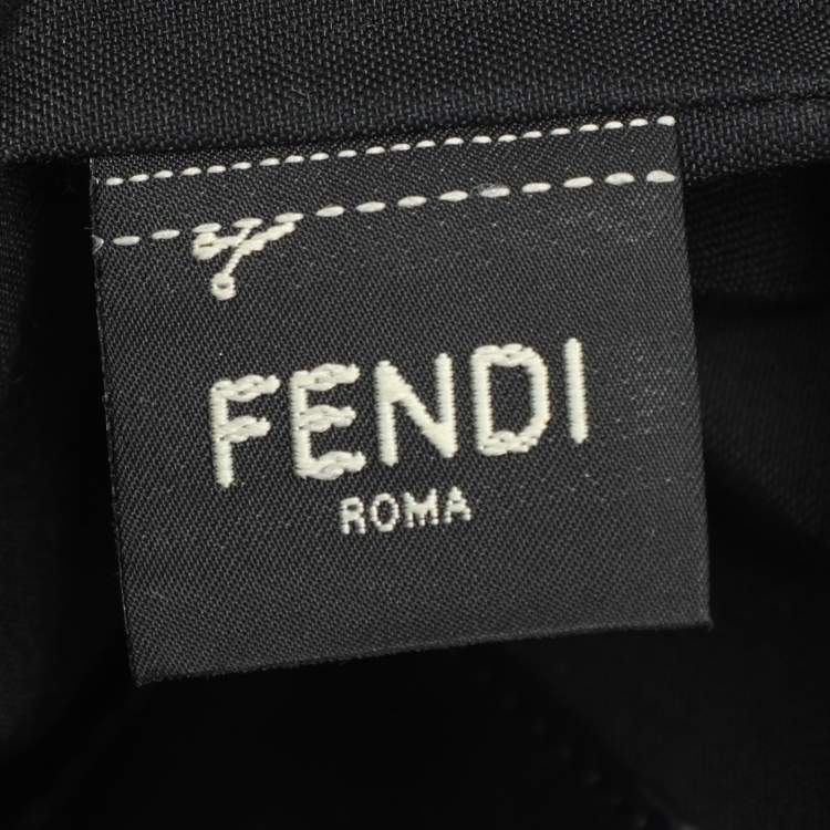 Pre Owned Fendi Brown FF Coated Canvas Large Zip Wristlet Clutch