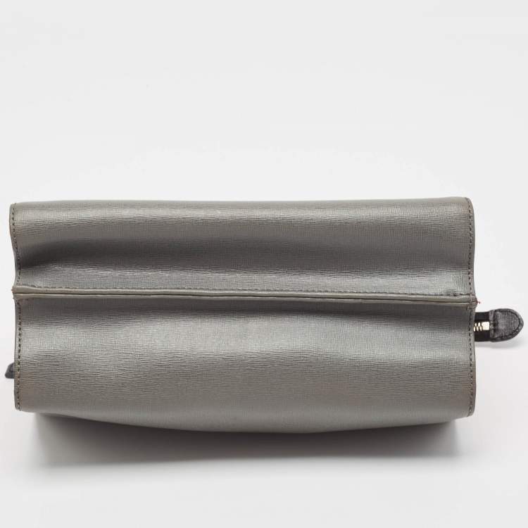 Pre Owned Fendi Tricolor Leather Small Demi Jour Top Handle Bag