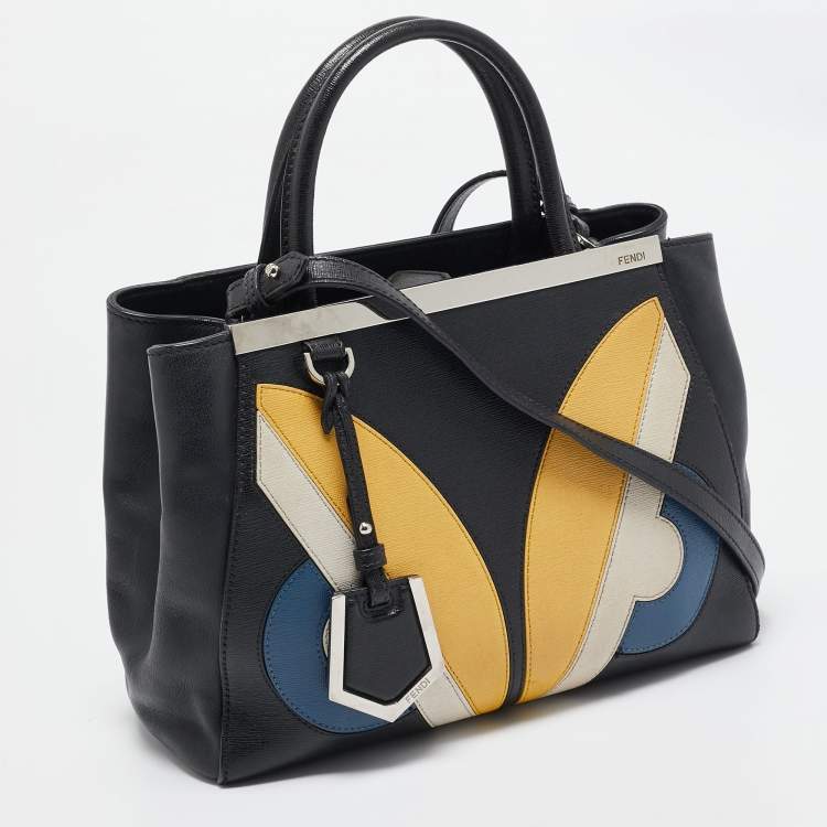 Pre Owned Fendi Black Leather Monster Petite Sac 2jours Tote