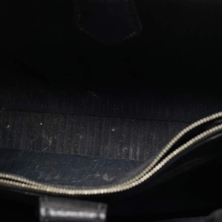 Pre Owned Fendi Black Leather Monster Petite Sac 2jours Tote