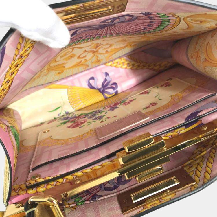 Pre Owned Fendi Gold pink Versace Shoulder Bag