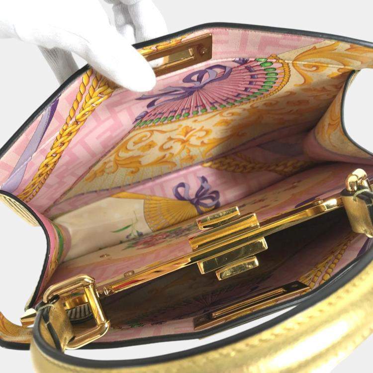 Pre Owned Fendi Gold pink Versace Shoulder Bag
