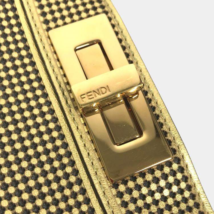 Pre Owned Fendi Gold pink Versace Shoulder Bag
