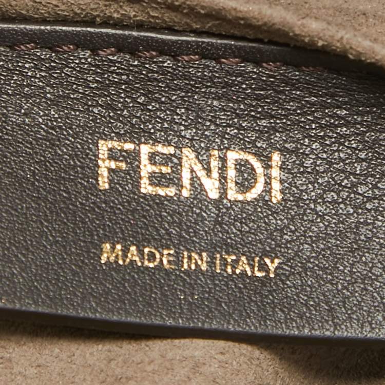 Pre Owned Fendi Black/Brown FF Coated Canvas Mini 1974 Shoulder Bag