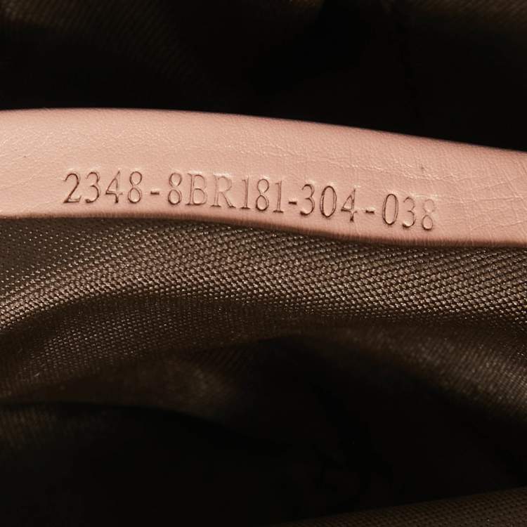 Pre Owned Fendi Old Rose/Tobacco Canvas Mama Forever Baguette Bag