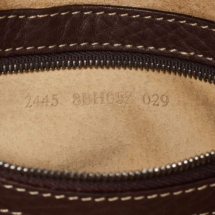 Pre Owned Fendi Brown Mink Fur and Leather Selleria Tote