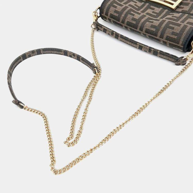 Pre Owned Fendi Zucca mini baguette bag